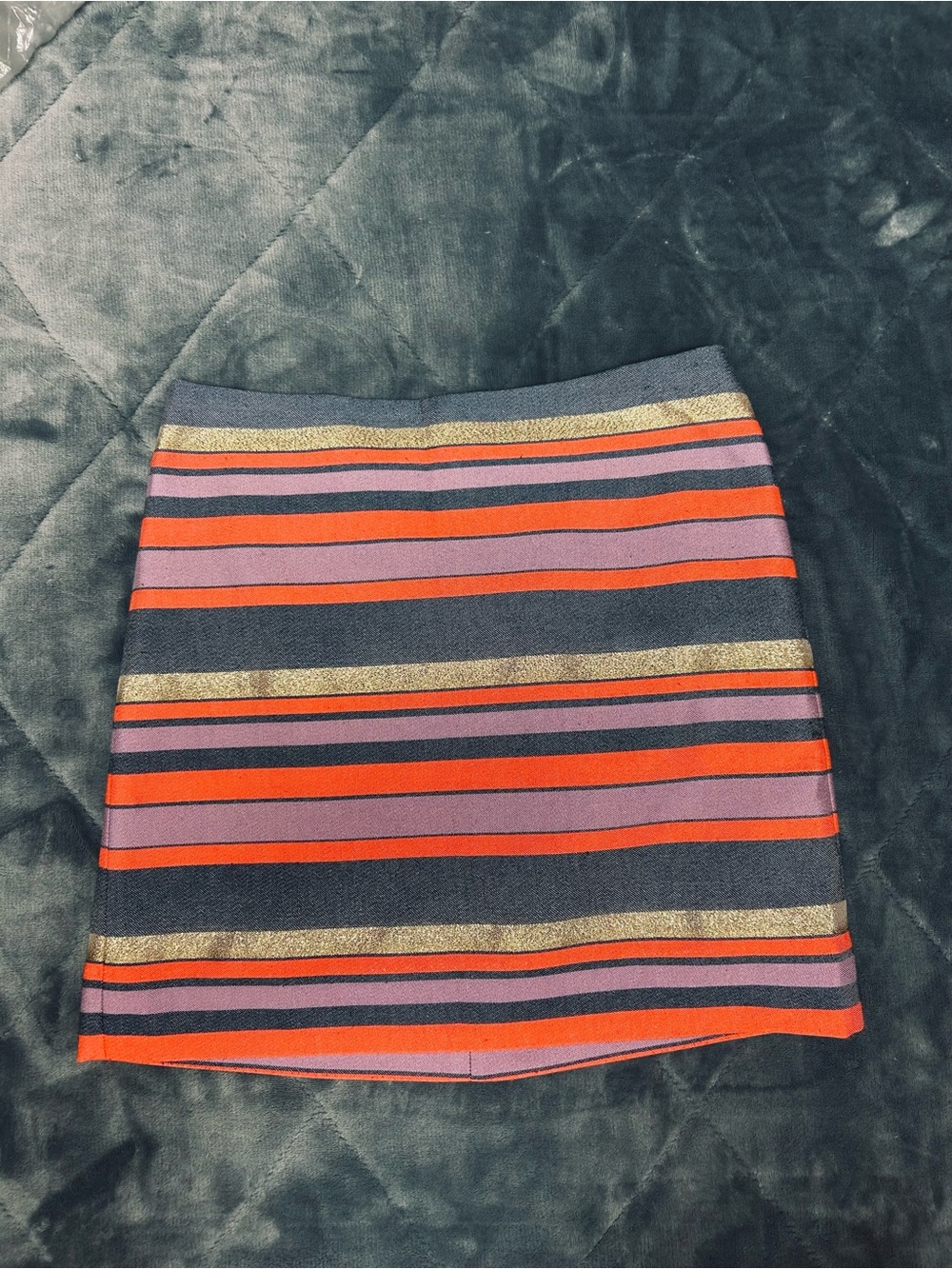 J Crew mini skirt lined size 00 striped - Picture 2 of 6